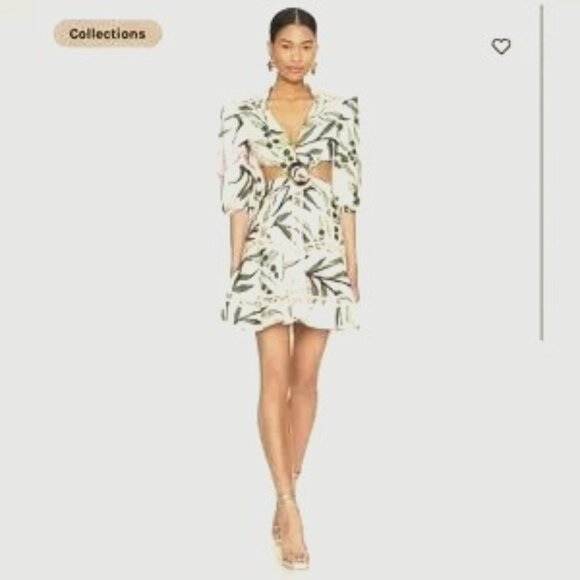 BNWT PatBO | Jasmine Jute Trim Cut-Out Mini Dress in size 2 - Picture 1 of 10